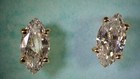 NEW 14K YELLOW GOLD PAIR NATURAL MARQUISE DIAMOND SOLITAIRE  EARRINGS — photo 6