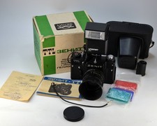 FULLY SERVICED USSR "ZENIT-TTL MOSCOW 80' OLYMPICS" CAMERA  HELIOS-44m FULL SET