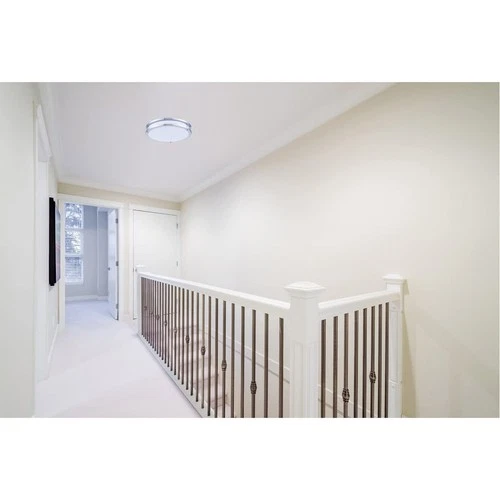 Living District Daxter Contemporary Metal Led Surface Mount in White and Nickel - Picture 2 of 2