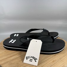 Billabong Marina Flip Flops Women’s 10 Black Beach Lightweight NEW