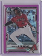2021 Bowman Chrome Prospects Fuchsia Refractors #BCP158 Kristian Robinson
