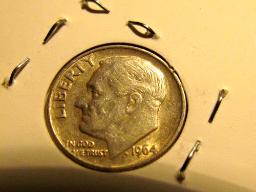 1964 P ROOSEVELT DIME  SILVER , Die 1,   CIRCULATED AU+
