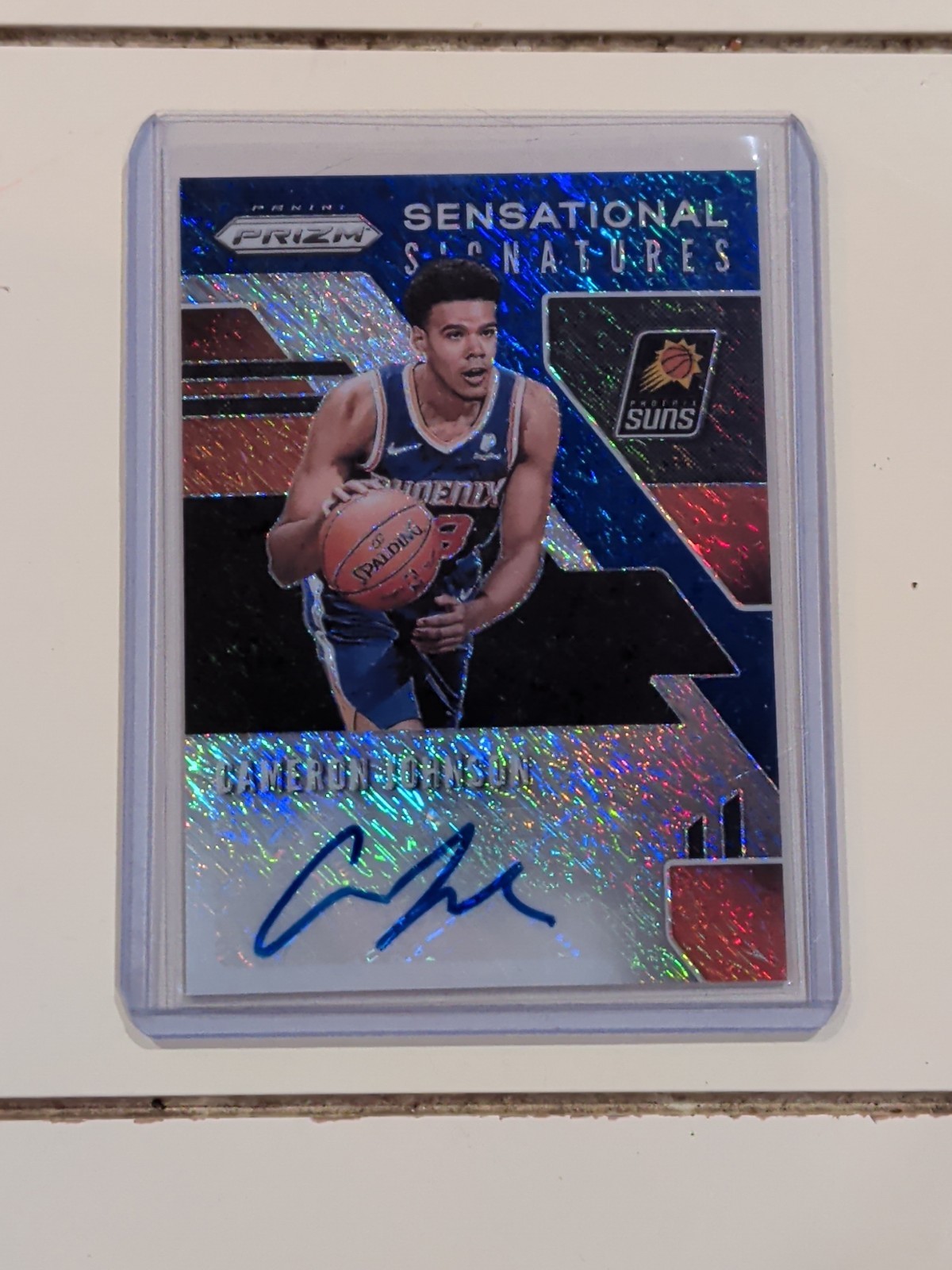 2019-20 NBA Panini Prizm FOTL Cameron Johnson Blue Shimmer SS-CJN