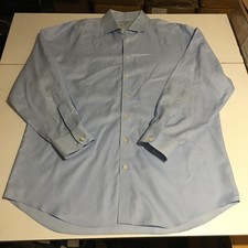 Charles Tyrwhitt Slim Fit Mens Long Sleeve Dress Shirt Size 18x37 Light Blue