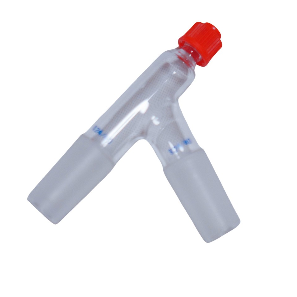 Laboratory glass 75° 3-way adapter connecting adapter distillation head ...