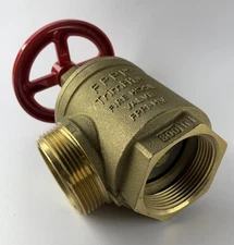 Válvula angular para manguera ASC 4324000610 2-1/2” FNPT x MNST contra incendios miniatura 6