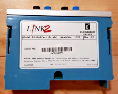 PARKER SSD EUROTHERM DRIVES  L5311 RTN LINK CARD (ACRYLIC) REV. 3.0 FIBER OPTIC