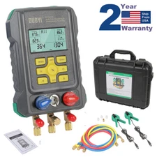 Digital HVAC Manifold Gauge Set Refrigeration AC Vacuum Pressure Tester Probes