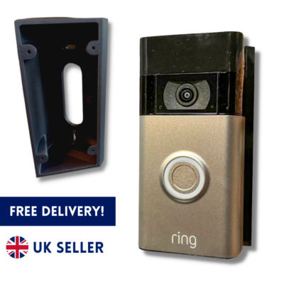 Black Angle Mount for Ring Video Doorbell 40 Degrees Wedge