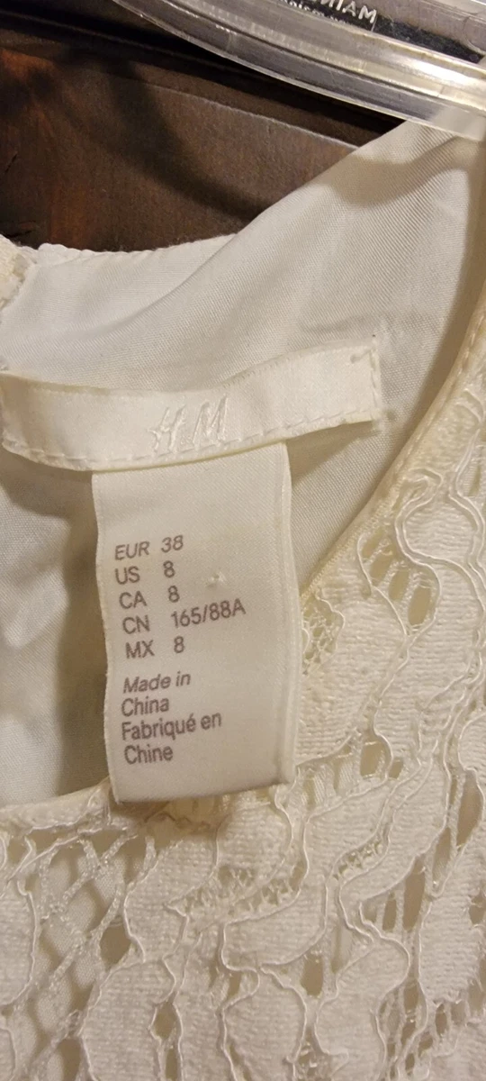 H and m white lace dress store