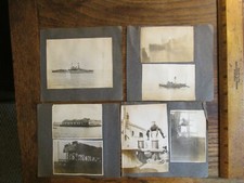 Vintage Ephemera Original Old Photo Lot Maritime Ship Sailor Harbor Pics