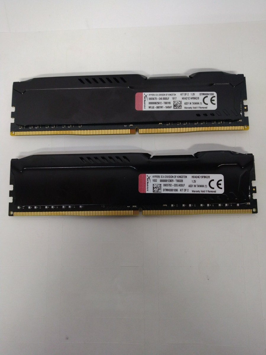 Lot Of 2 Kingston HyperX Fury 4GB DDR4 Memory Module Total: 8GB