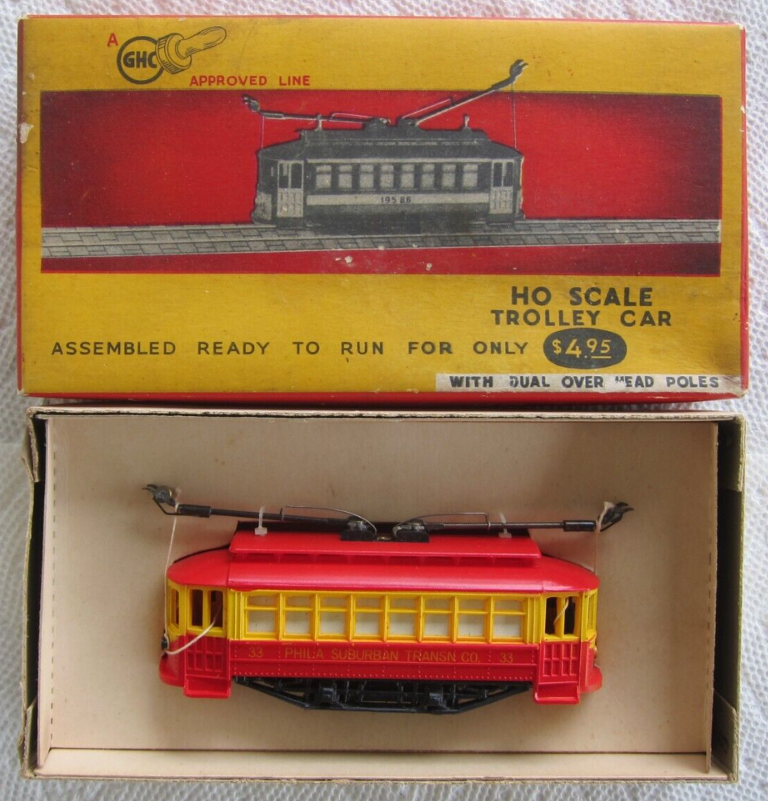 GHC JAPAN HO SCALE TROLLEY CAR WITH BEAUTIFUL DETAILS1960's ORIGINAL