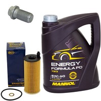 MotoröL Set 5W-40 5 Liter + ÖLfilter Sh 4076 P + Schraube FüR Bmw 6Er Cabriolet