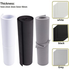 EVA Foam Sheets Handmade DIY Craft Cosplay Model 1~10mm Thick White/ Black/Grey