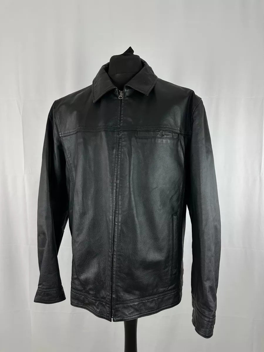 F&f men's leather best sale jacket