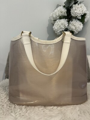 LOUIS VUiTTON Lagoon Bay Shoulder Bag Epi Plage PVC Leather White 