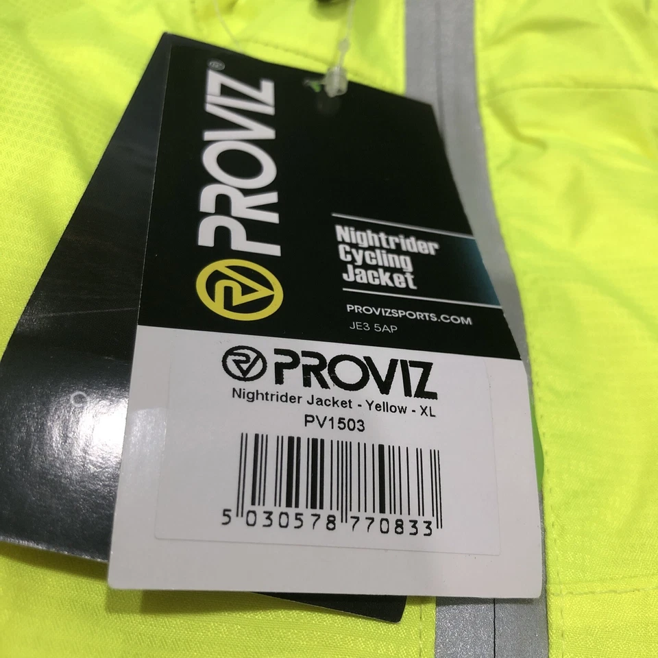 Chaqueta impermeable reflectante para ciclismo Province XL amarilla para hombre Foto 3 de 3