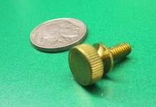Flared Shoulder Brass Thumb Screw, 13/32" Dia, 8-32 x 3/8" Length, 25 Pcs