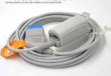 Nihon Kohden Spo2 Sensor 14pin Oxygen Probe Adult Finger Clip Compatible