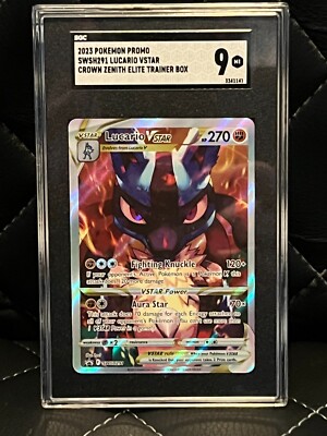 Pokemon Crown Zenith ETB Promo Lucario VSTAR Card SWSH291 SGC 9 MINT | eBay