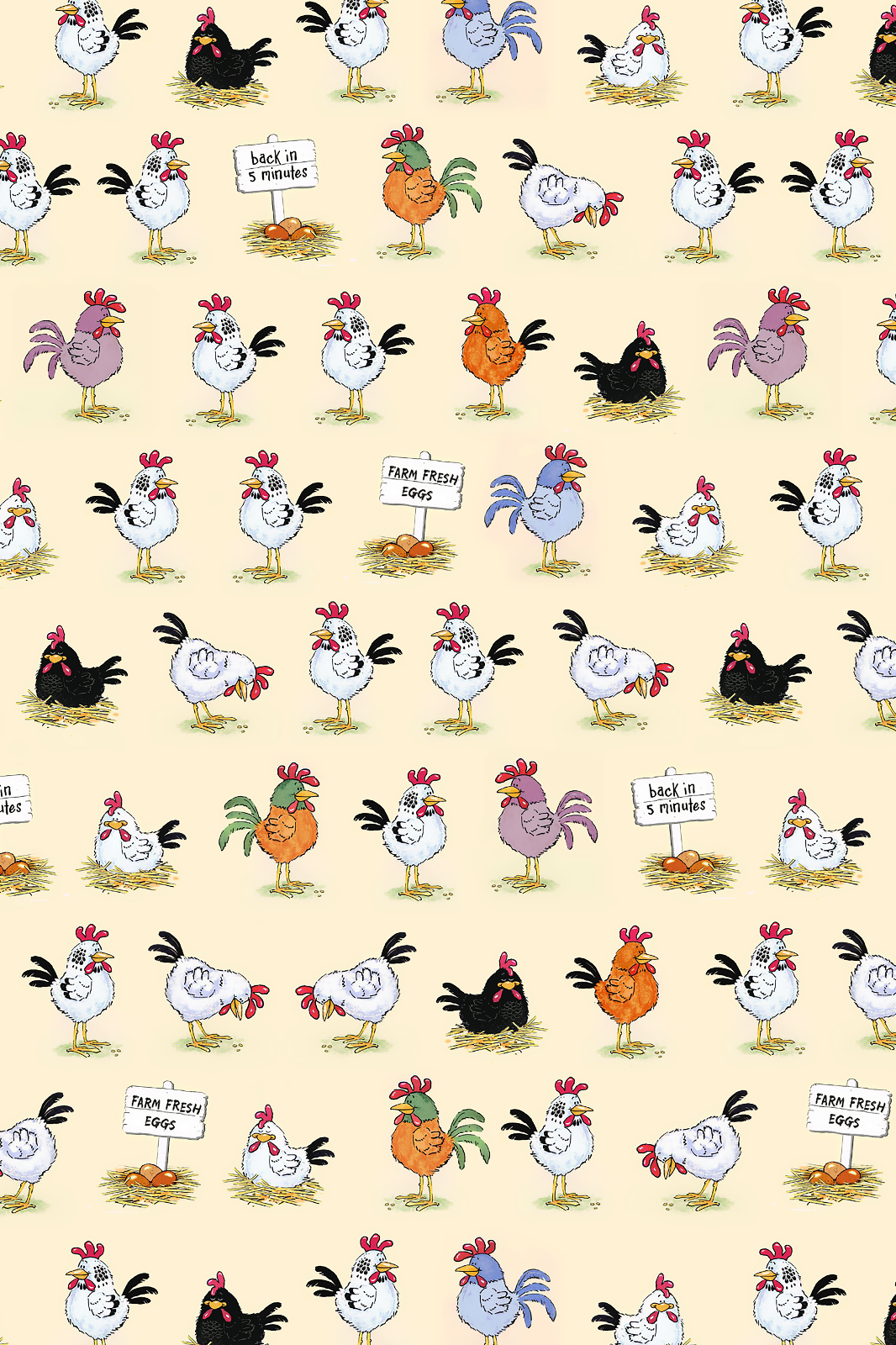 SAMUEL LAMONT Chickens Tea Towel Chicken cotton tea towels hens poultry hen farm