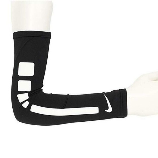 Nike Mens Pro Elite Basketball Arm Sleeves L/xl Black White Nks01027