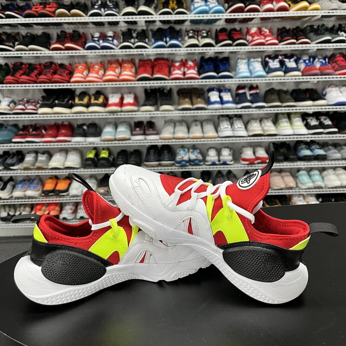 Nike Huarache Edge Txt Youth White Red Neon Yellow AQ2431