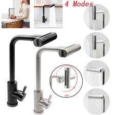 360° Kitchen Sink Mixer Taps Modern 4-Modes Swivel Spout Basin Tap Single Lever