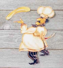 kitchen italian chef wall safe sticker dough 6 inch new