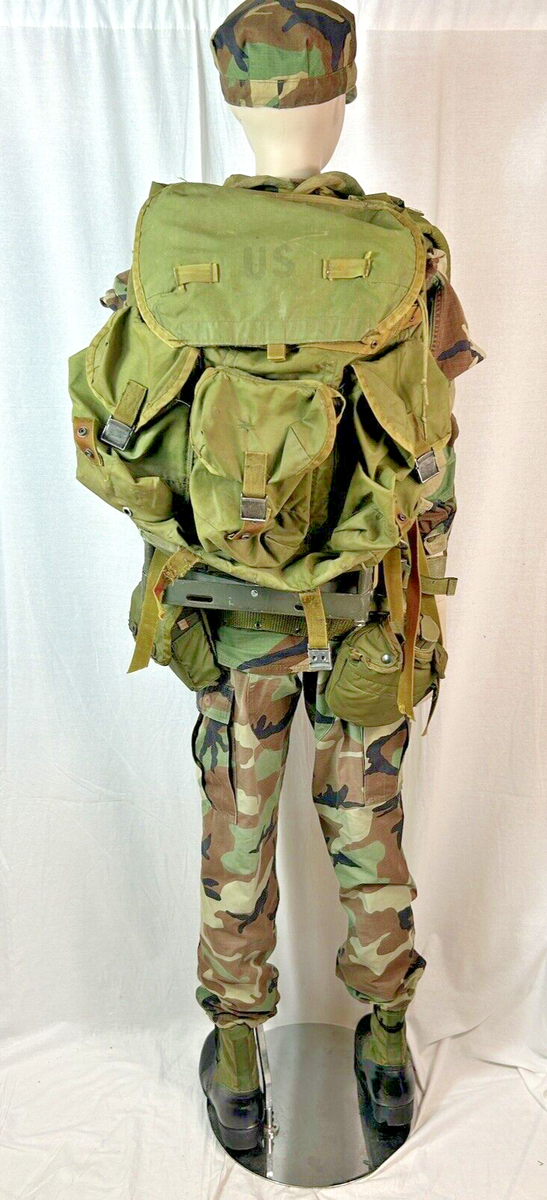 1990s US Military Uniform w/ Flak Vest, Boots, Harness, Belt