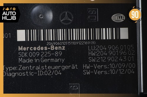 10-14 Mercedes W204 C250 C350 C300 Rear Fuse Relay Box Module 2049060105 OEM - Picture 10 of 11