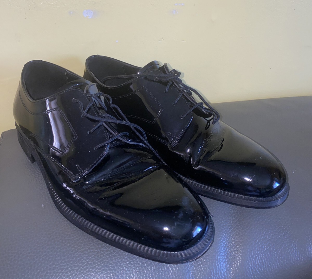 Stanley Blacker Couture Black Patent Leather Lace Up Oxfords Shoes Men\'s 10.5 M Stanley Blacker Couture Black Patent Leather Shoes Men main image 3