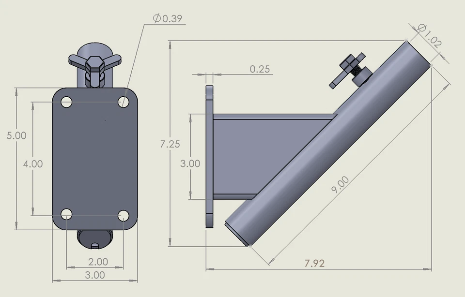 Soporte de poste de bandera de acero inoxidable de alta resistencia EVERMOUNT HECHO EN EE. UU. Modelo # 1 Foto 2 de 4