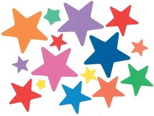 Darice 1031-95 Bucket of Foamies Stickers, Stars, 5-Ounce, Assorted Color