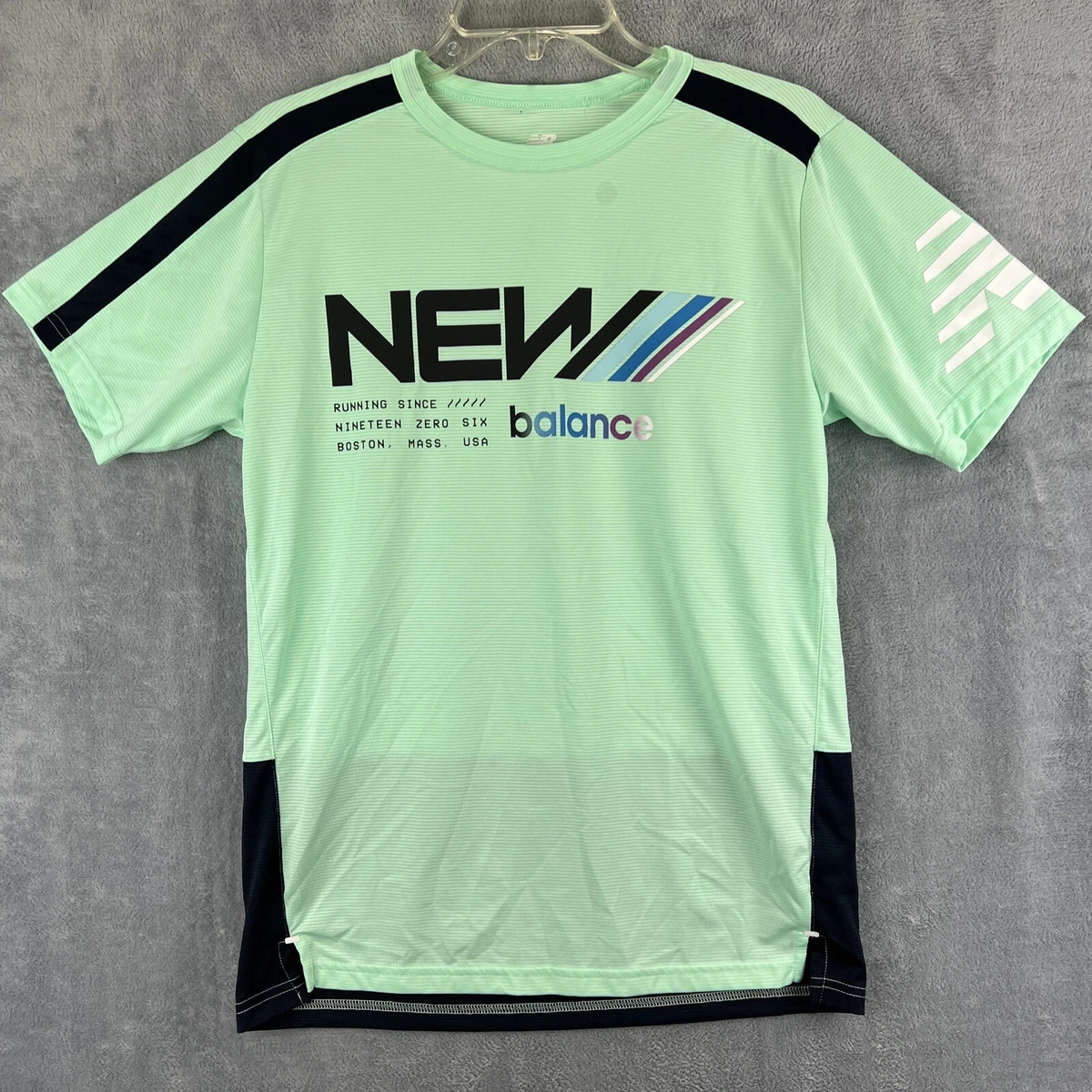 New Balance Shirt Adult Small Mint Green NB Dry Crewneck Pullover Performance SS