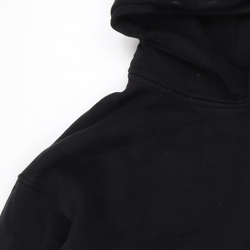 Sudadera con capucha suéter de algodón negro talla L Tela Cruz para hombre - Imagen 10 de 10