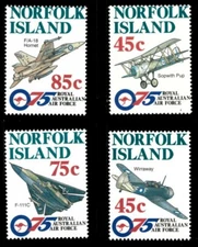 Norfolk Island 1996 - Royal Australian Air Force - Set of 4v - Sc 597-600 - MNH