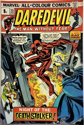 Daredevil #115 Death Stalker App w/Advert for Hulk #181 1st Wolverine Marvel