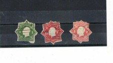 Australia EDWARD VII Stamp CUT OUTS      (3 Stamps)    UNUSUAL