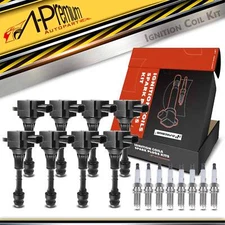 8x Ignition Coil & IRIDIUM Spark Plug Kit for INFINITI Nissan Armada Titan 04-07