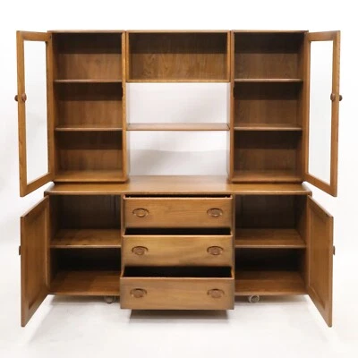Retro Ercol Windsor Sideboard Display Cabinets Golden Dawn FREE UK Delivery * - Image 1 of 4