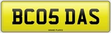 DAS DARREN DASY DASI NUMBER PLATE BC05 DAS REGISTRATION 2005 CARS ONWARD DAZ DAS