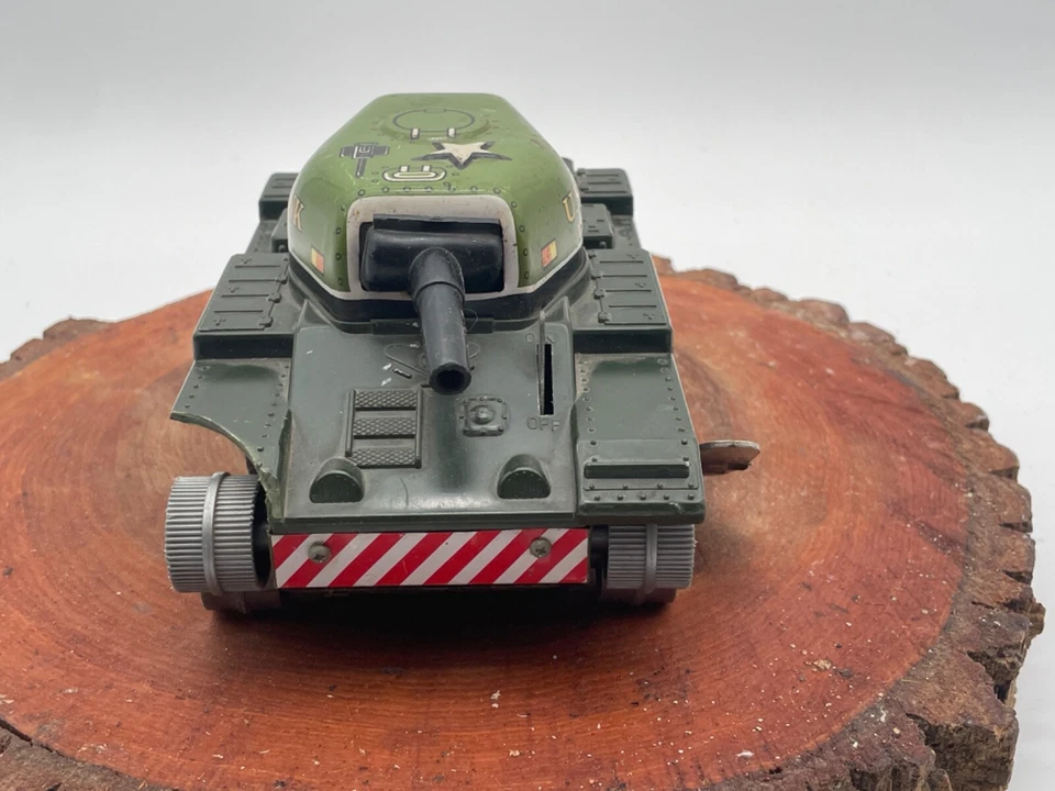 Litografía de hojalata vintage Marx años 50 EE. UU. Tanque de juguete de cuerda Tank Division--3024,24 Foto 4 de 4