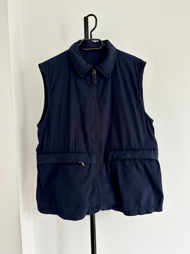 VINTAGE! PRADA gilet packable navy blue L - XL vest worn - Picture 2 of 19