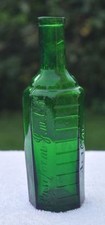 Botella farmacia botheca a escala LISOFORM alemana rara en relieve década de 1900