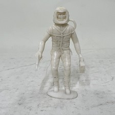 Vintage 1980s White Plastic Space Astronaut With Gun 2" Mini Figure Hong Kong