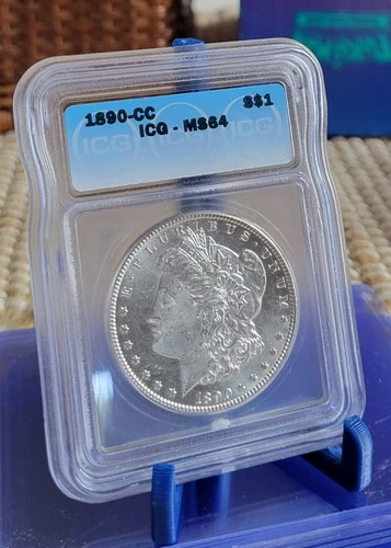 1890-CC $1 Morgan Silver Dollar ICG MS64