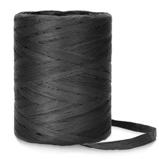 218 Yards Raffia Paper Craft Ribbon 1/4 Inch Wide Packing String Black Gift DIY