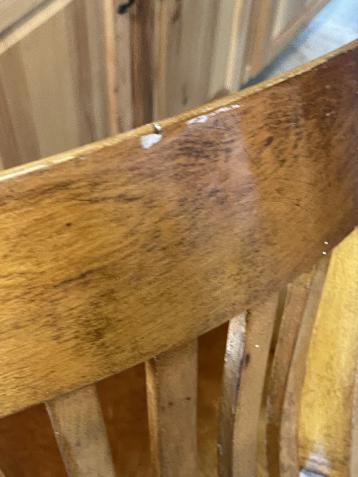 Gunlocke Courtroom Banker Chair Solid Oak Antique Vintage - Image 4 of 4